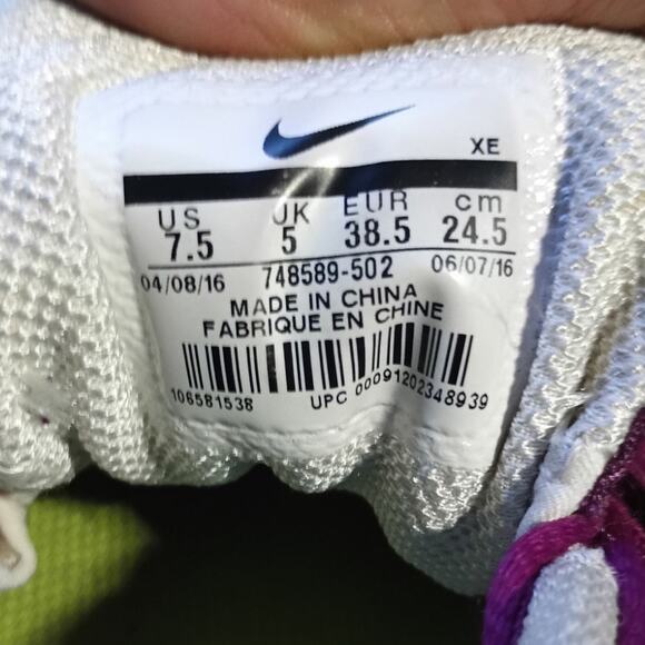 Nike Zoom Elite 8 Womens 7.5 Hyper Grape 748589502 Lightweight Running Fast - Picture 5 of 9